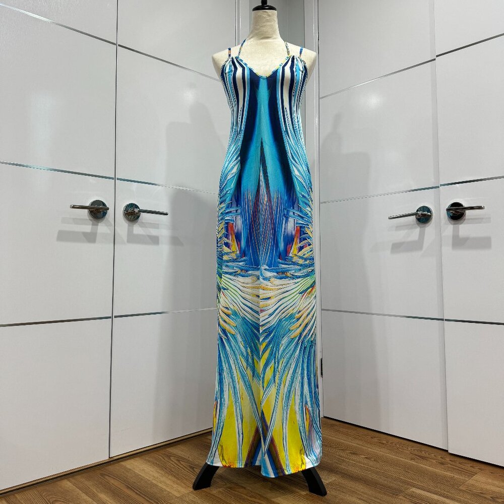 Parah Italian multi-print Cover-Up Dress, Size EUR 44
